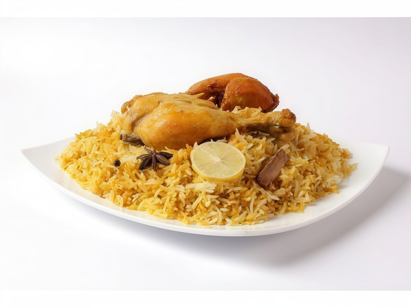Half Madfoun Chicken With Rice