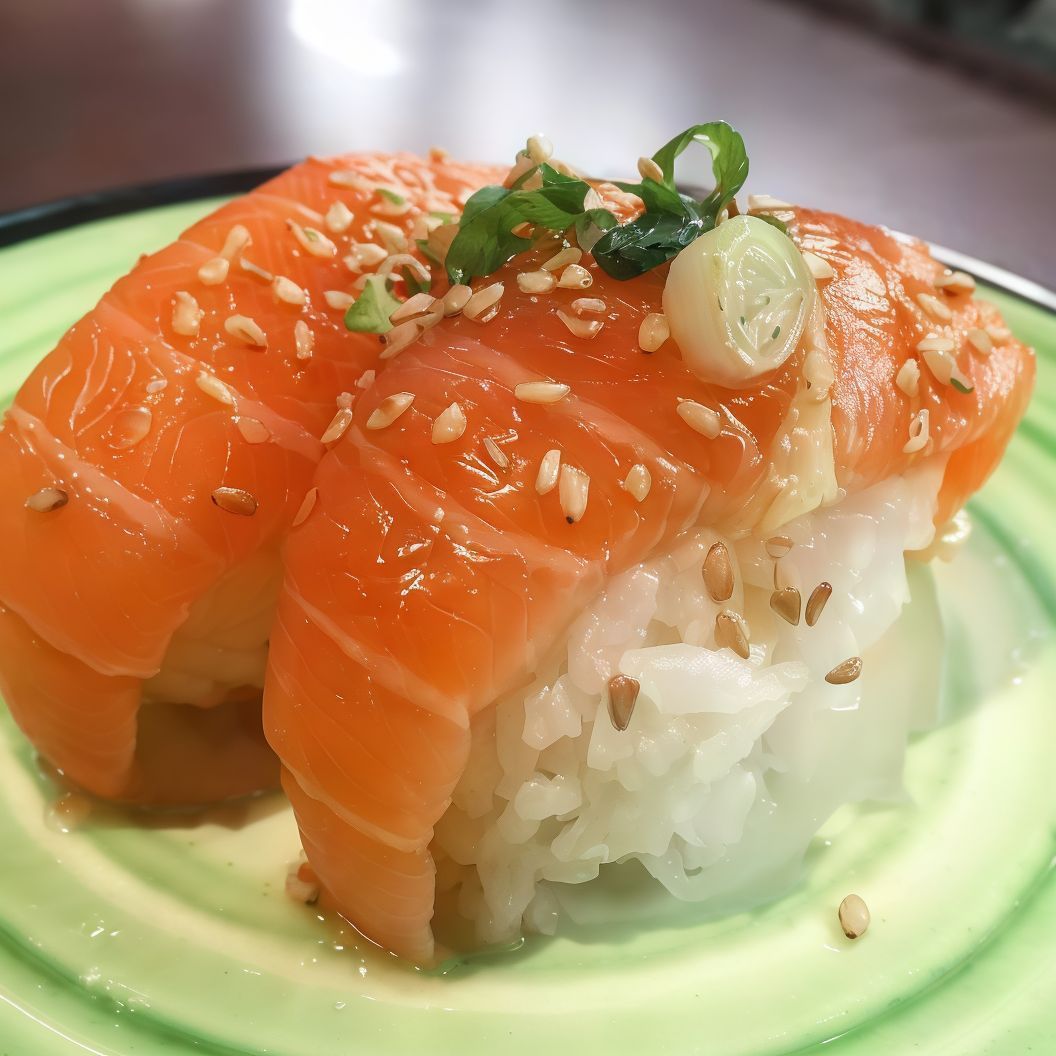 Marinated Salmon Nigiri
