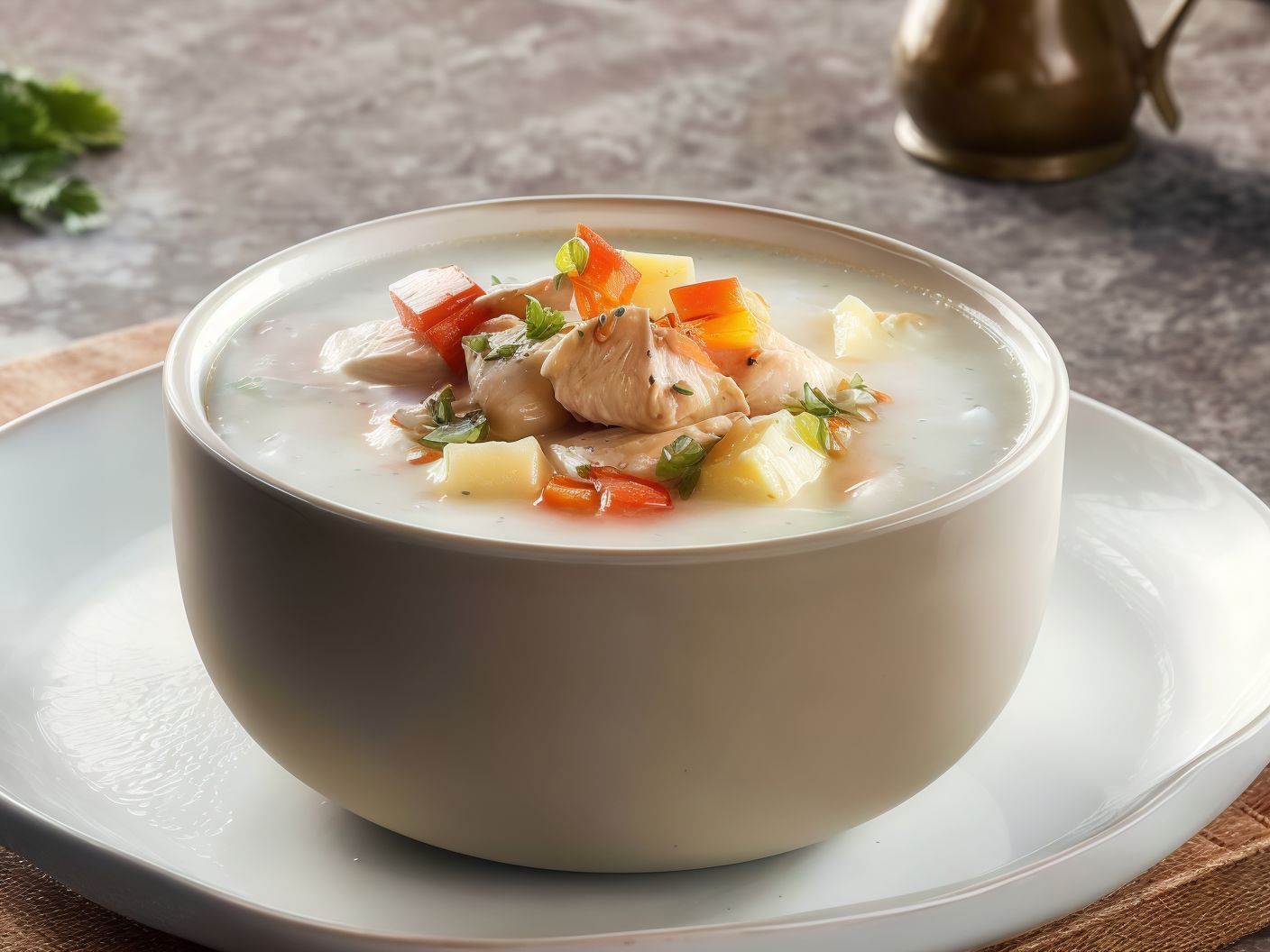Creamy chicken soup
