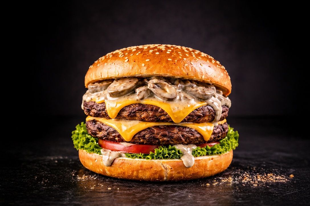 Mushroom Sauce Double Burger