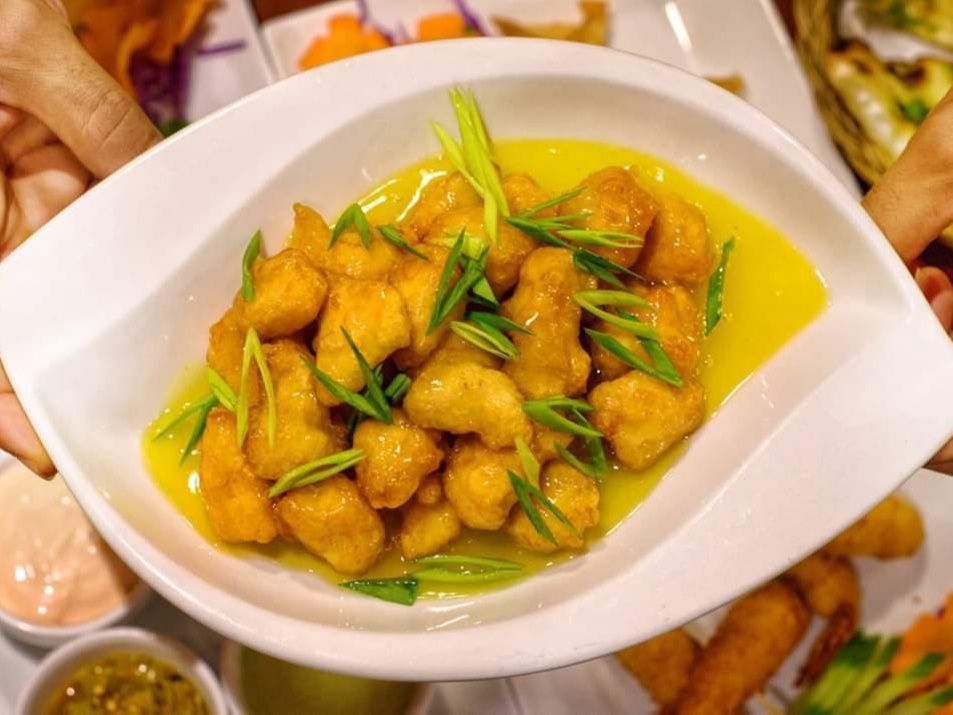 Crispy Fried Chicken with Orange Sauce