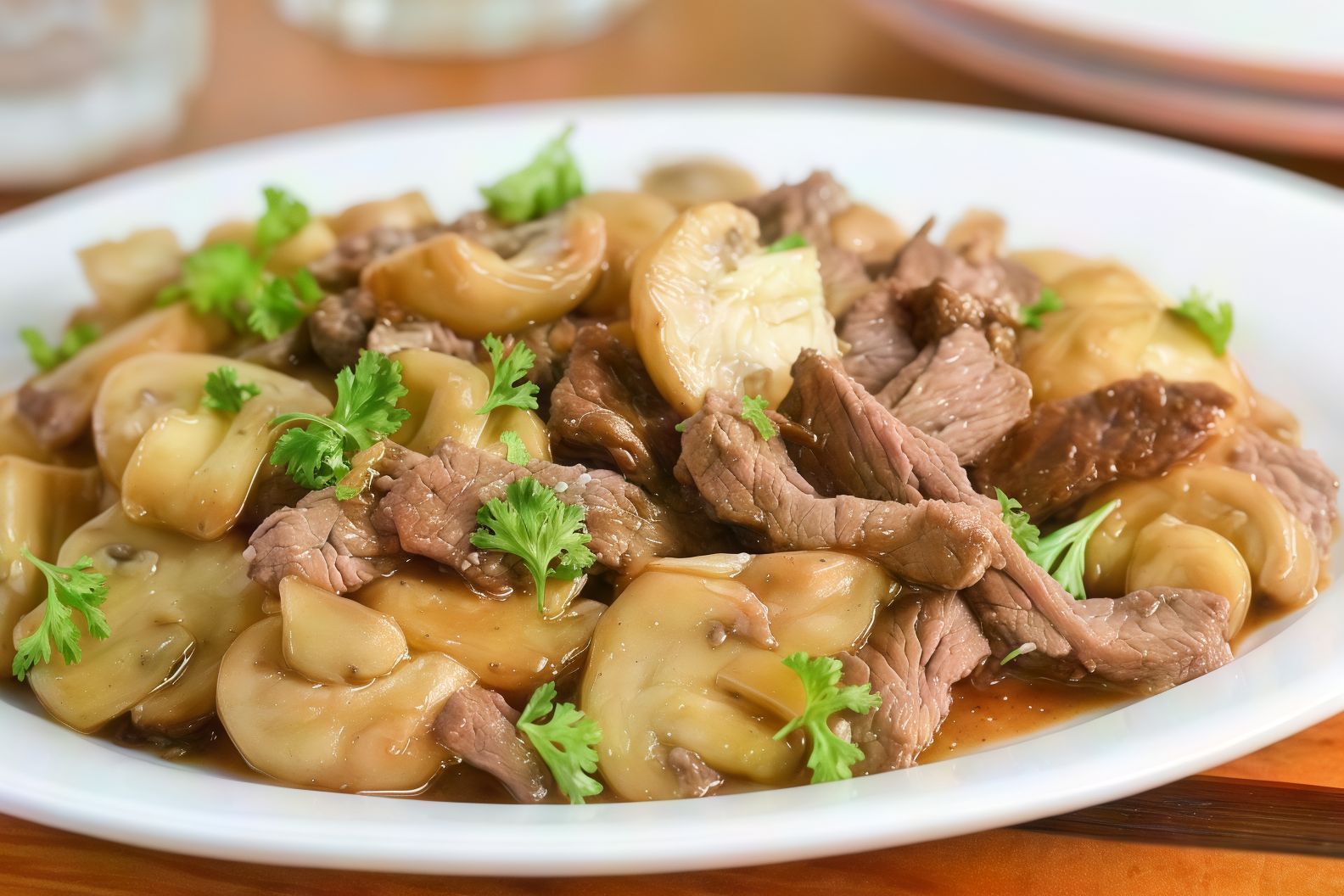 B02- Sliced Beef with Mushroom