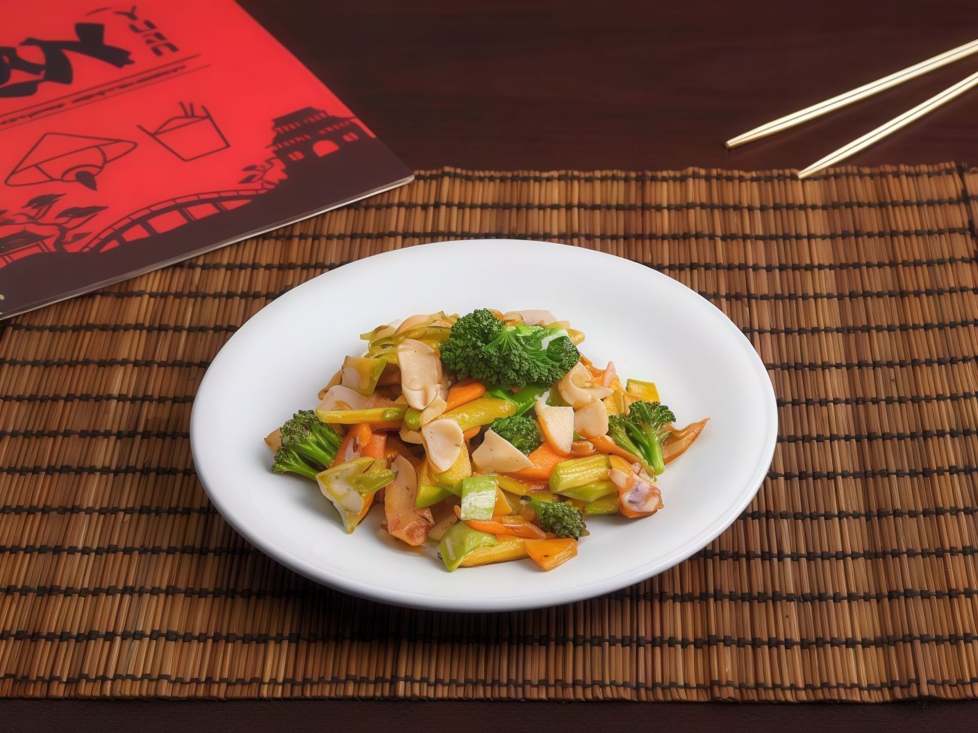 V09- Mix Green Vegetables with Cashew & Fresh Ginger