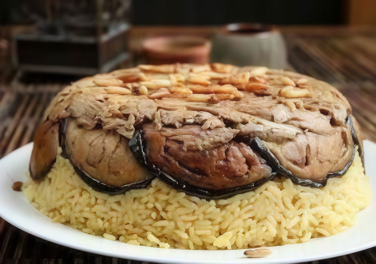 2 Palestinian lamb maqluba portions offer