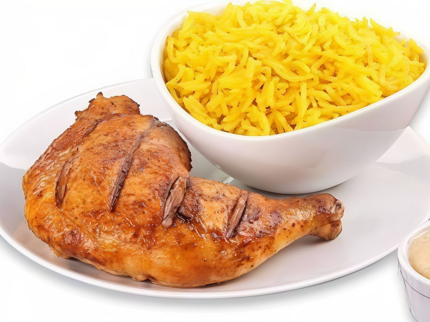 Quarter Charcoal Grilled Chicken Thigh Meal