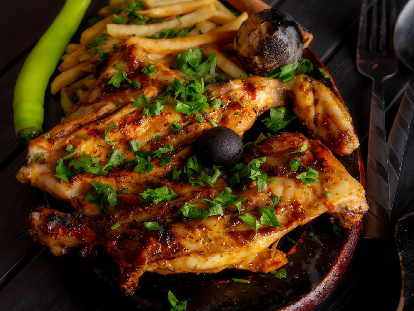 Charcoal Half Chicken Meal
