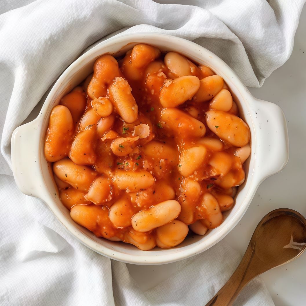 Vegan White Beans (Red Sauce)