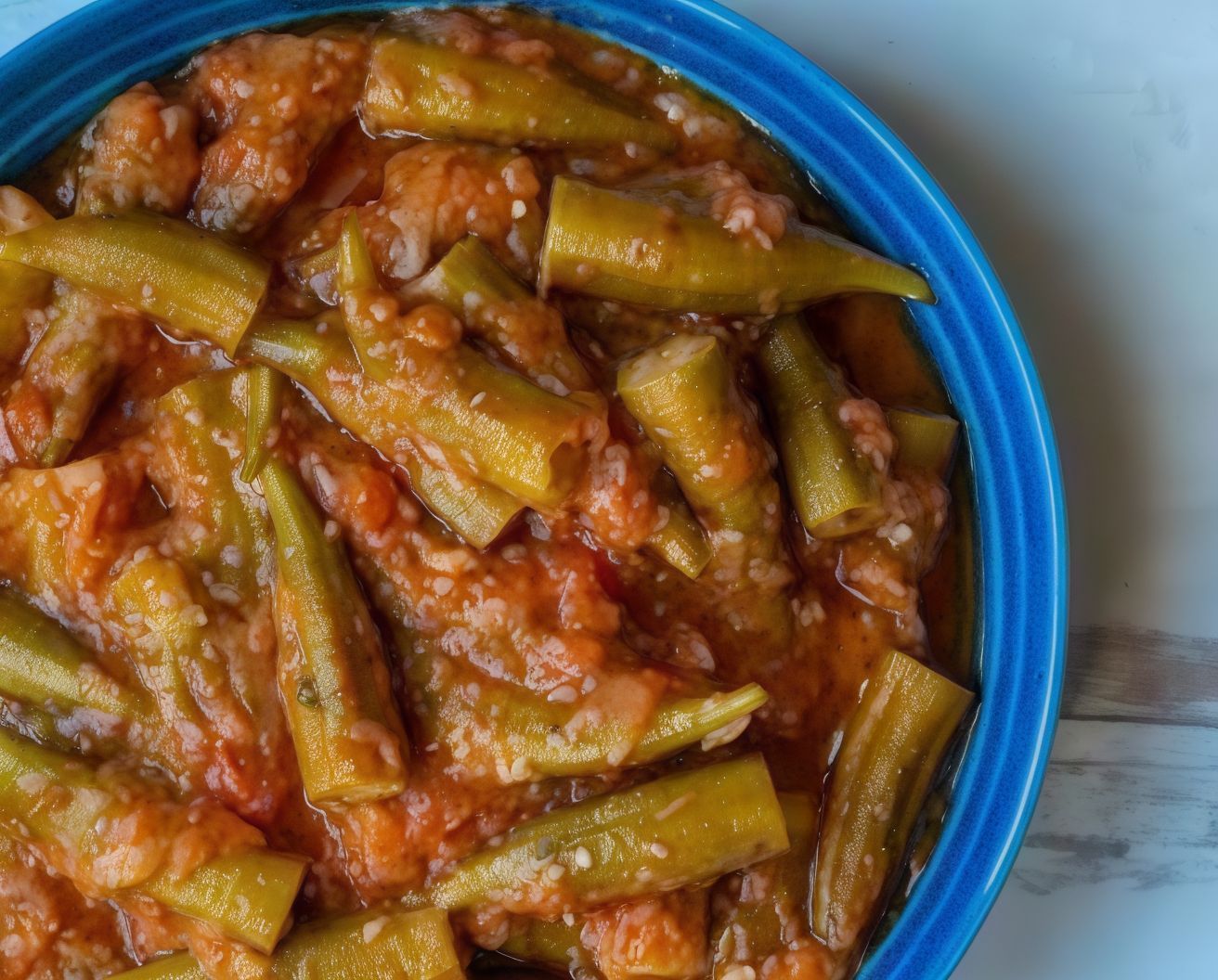 Vegan Okra (Red Sauce)