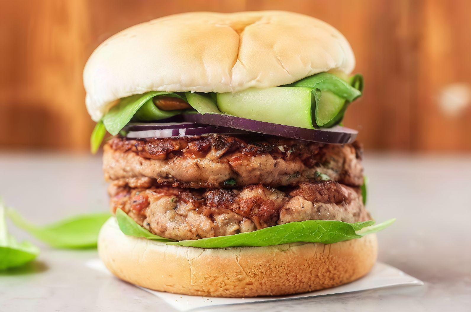 Vegan Homemade Mushroom Burger
