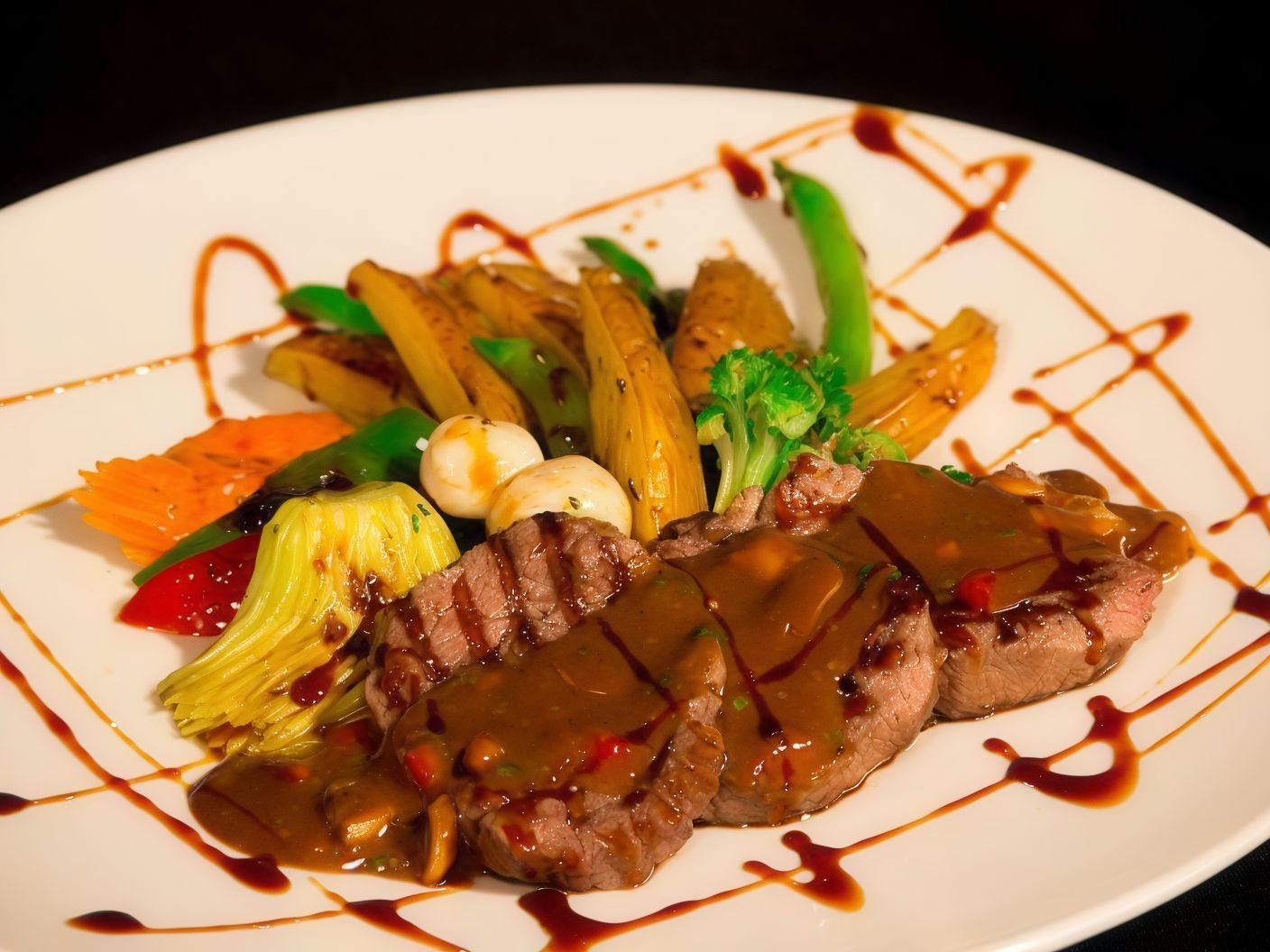 Beef Medallion With Black Pepper Sauce