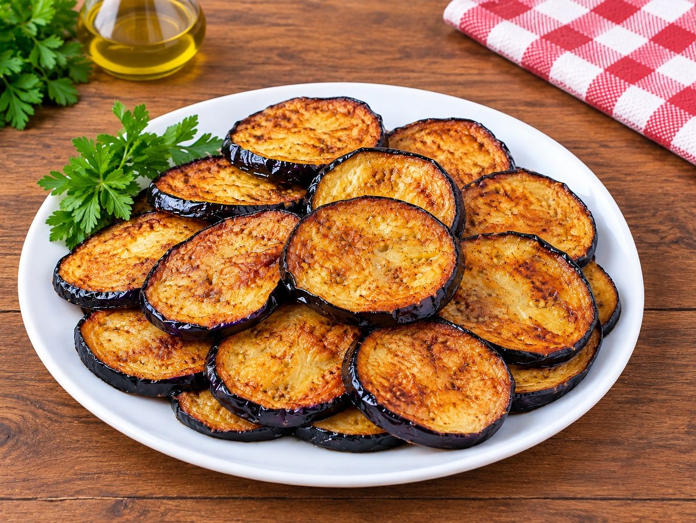 Fried Eggplant Slices