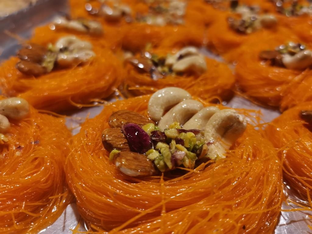 Mini Kunafa Tart with Nuts