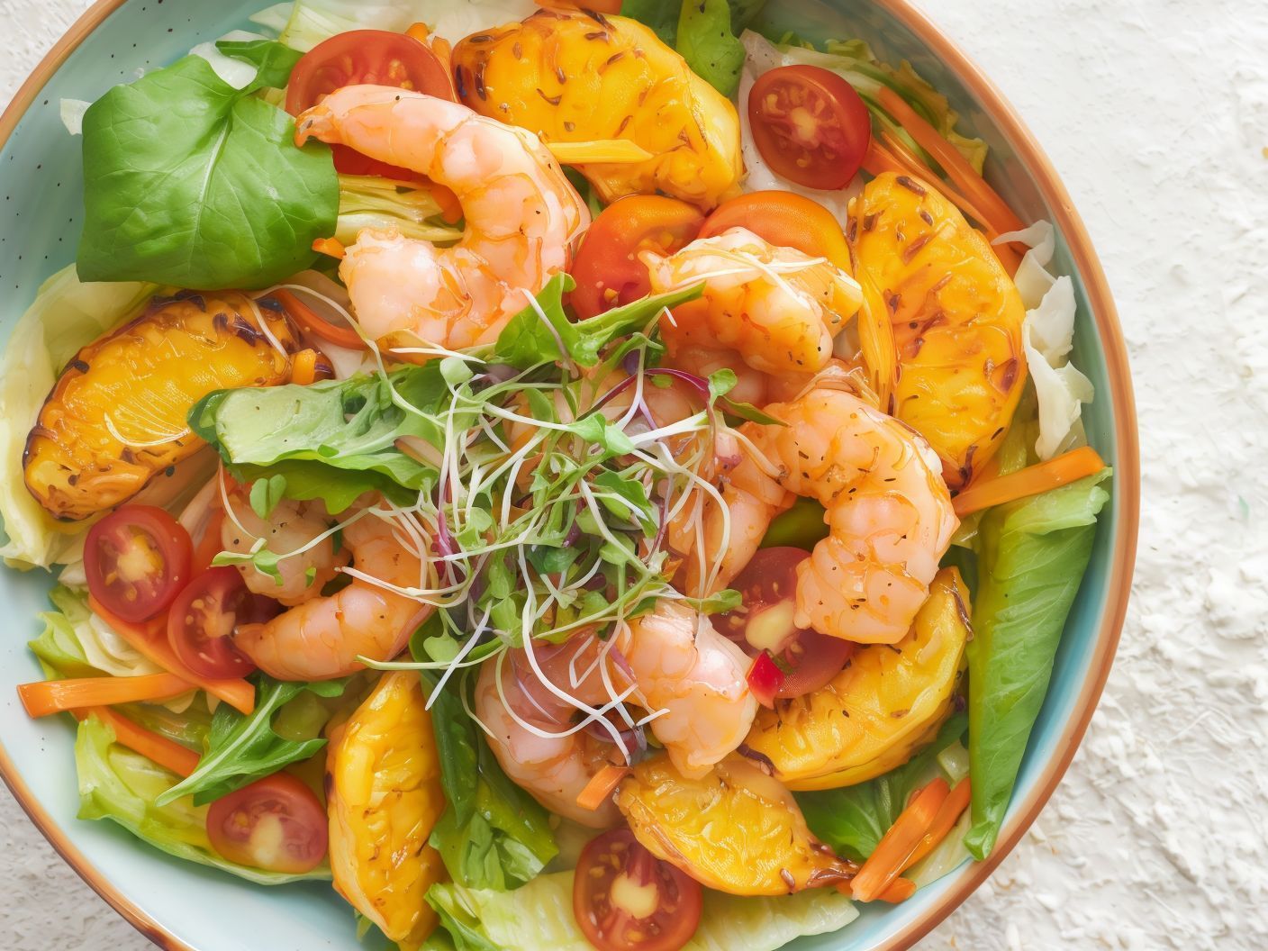 Sweet Chili Shrimp Salad
