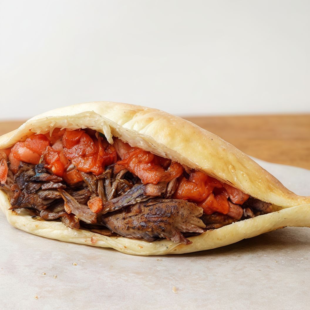 Mix shawarma meat and chicken Manakish
