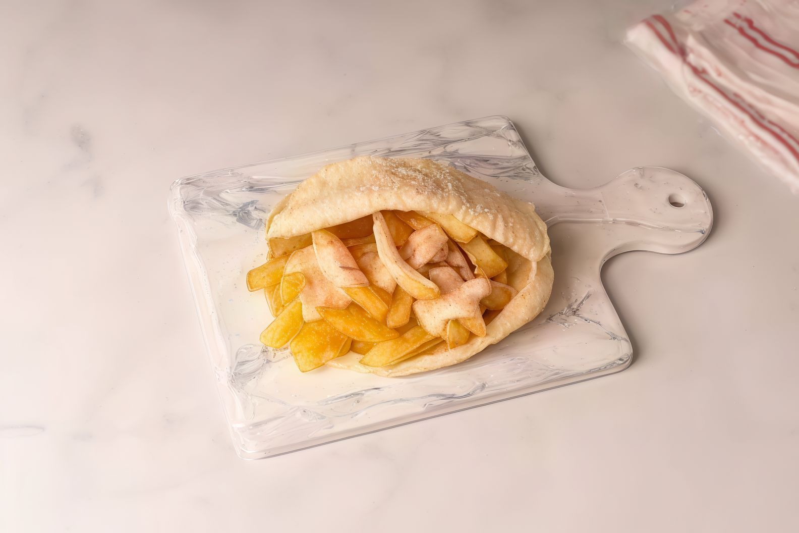Potato chips sandwich with ketchup and mayonnaise