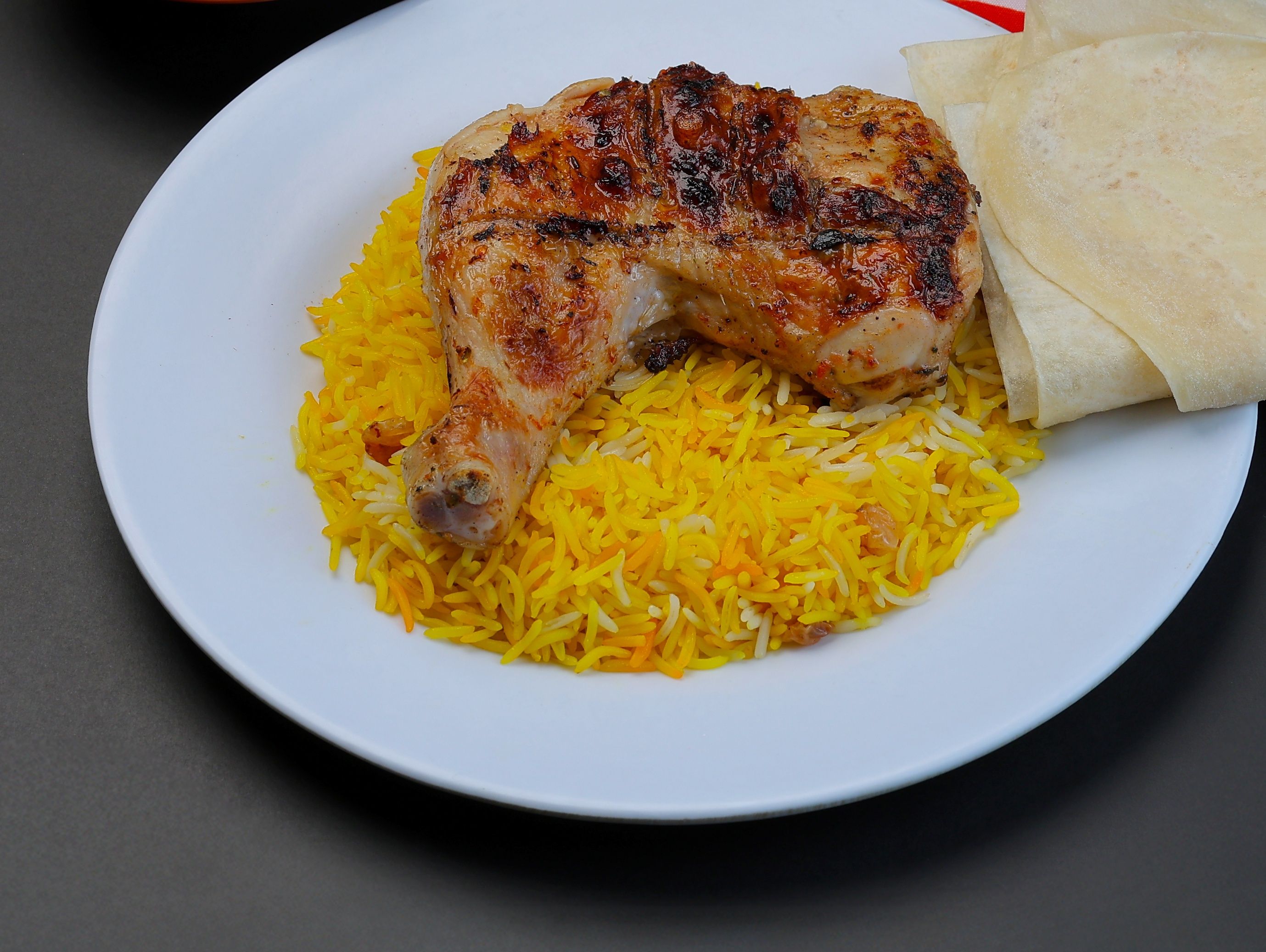 Quarter Chicken Thigh With Rice Meal