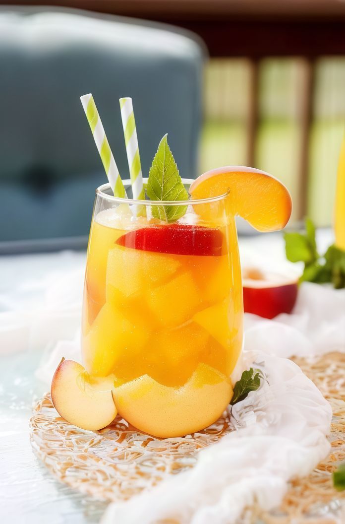 Peach + Mango Cocktail