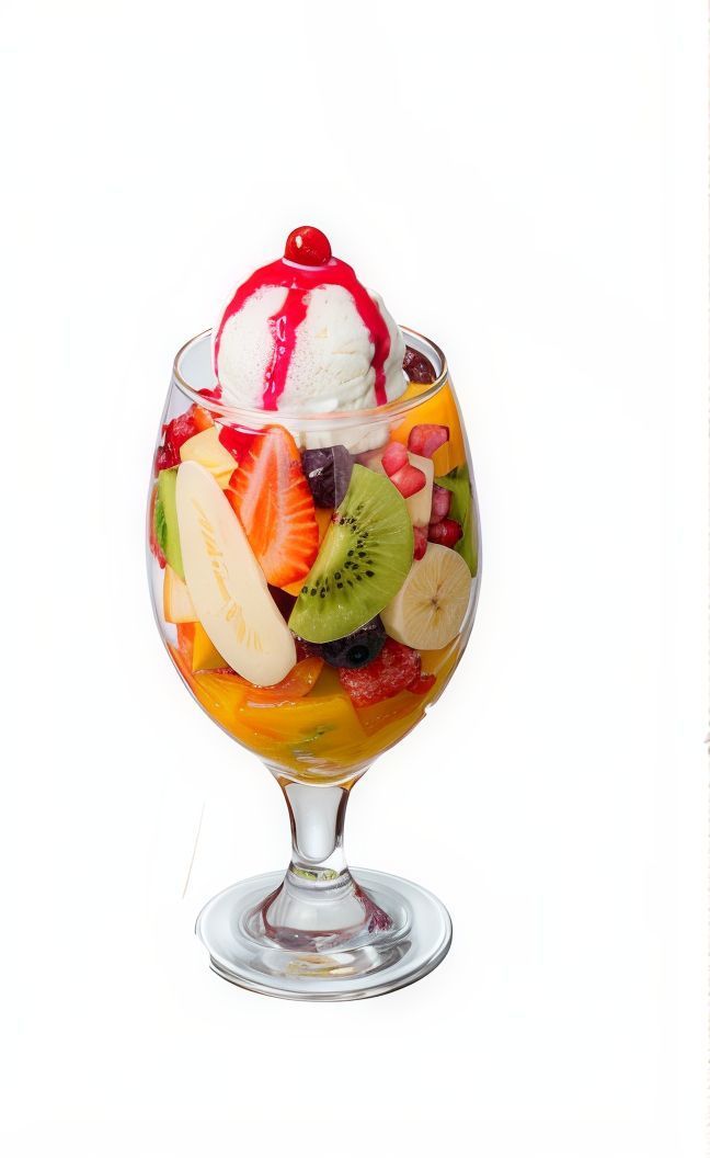 Fruit Salad And Ice Cream