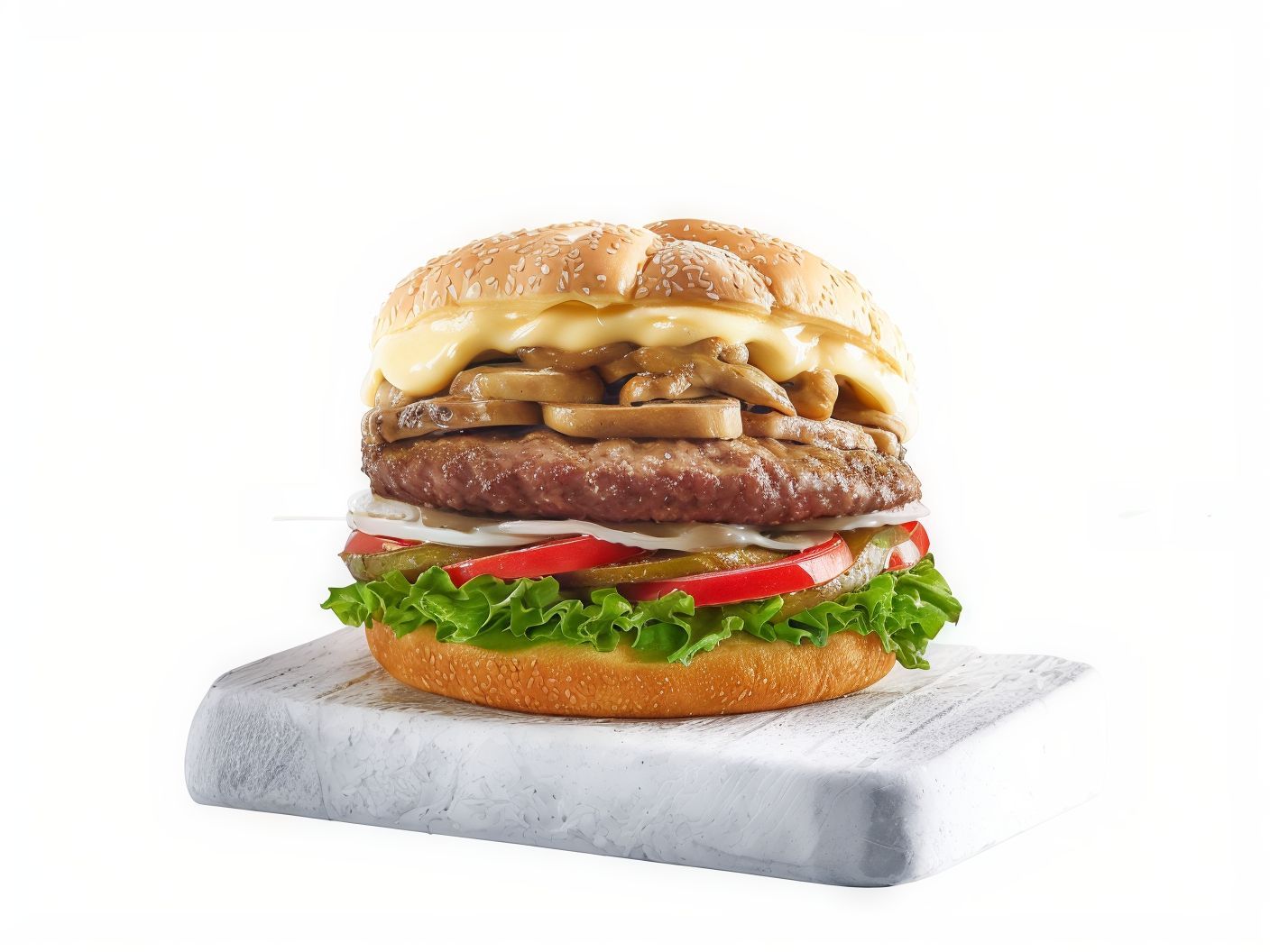 Mega Mushroom Cheese Burger