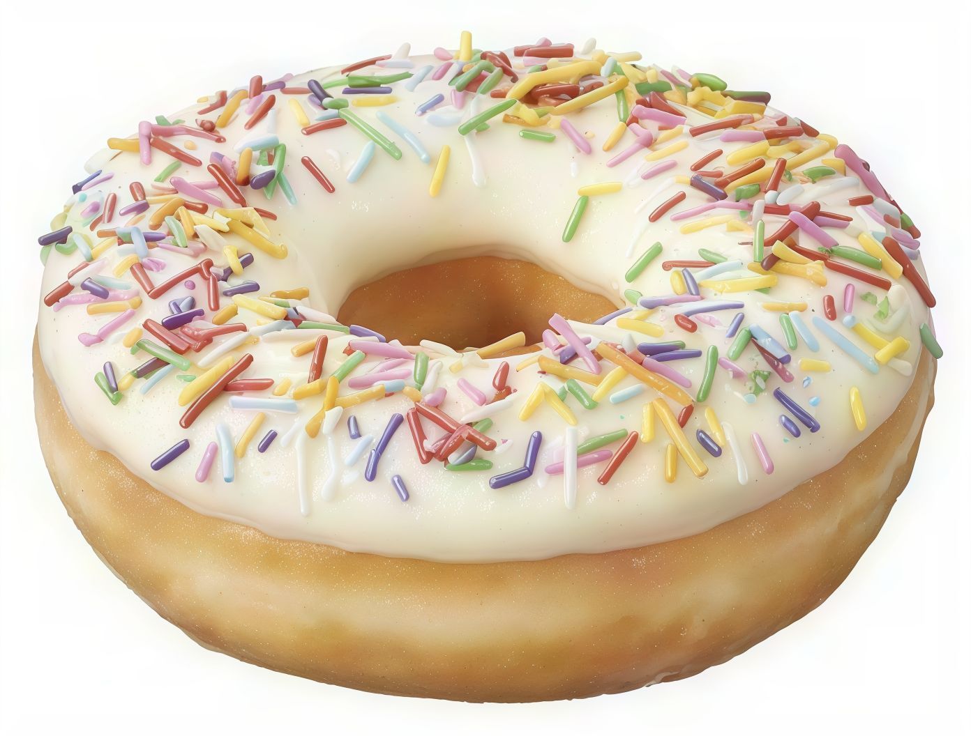White Chocolate Sprinkle Donut