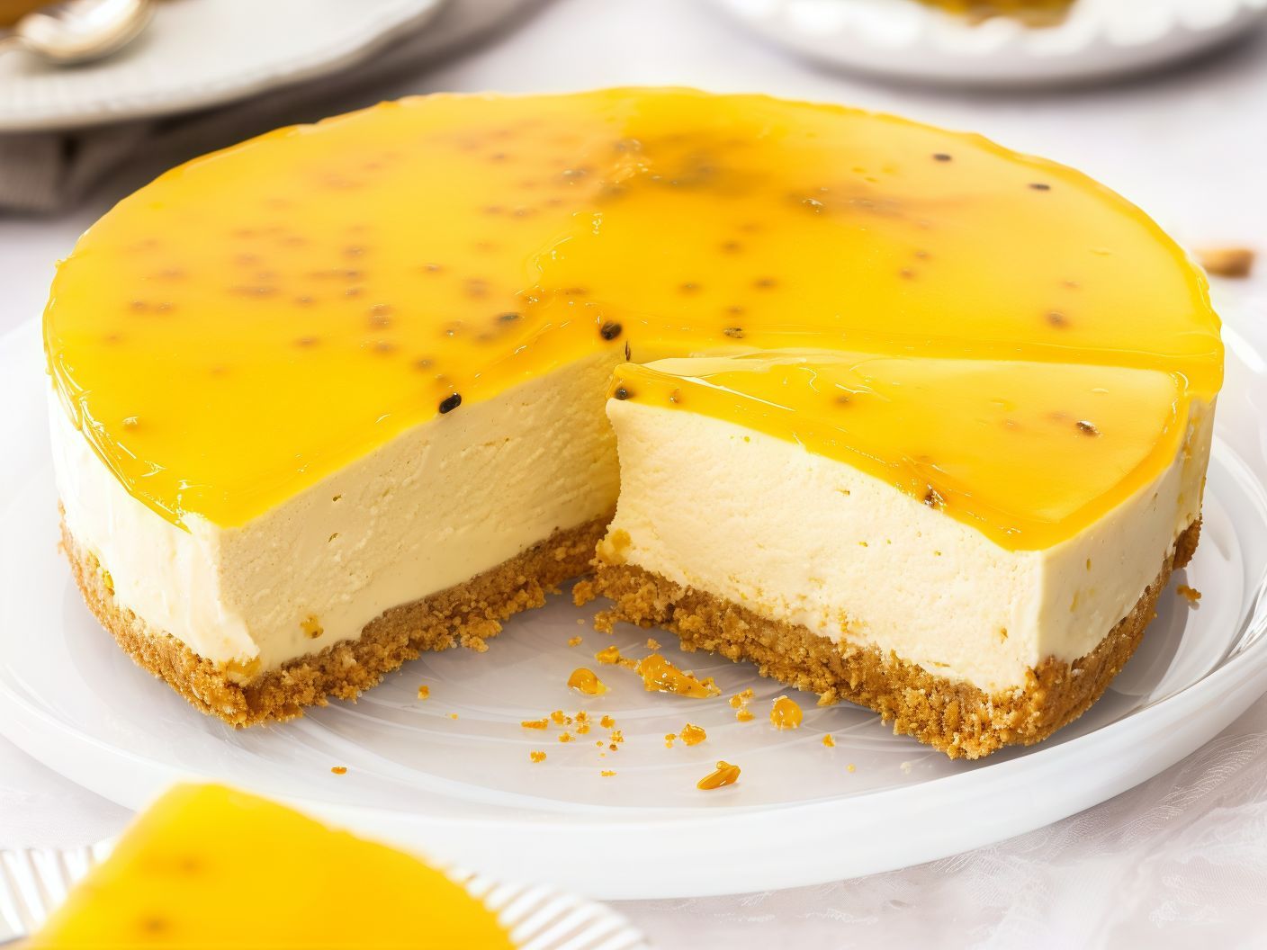 Passion Fruit Cheesecake Torte