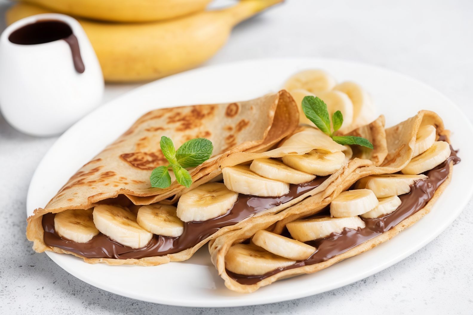 Chocolate And Banana Crepe