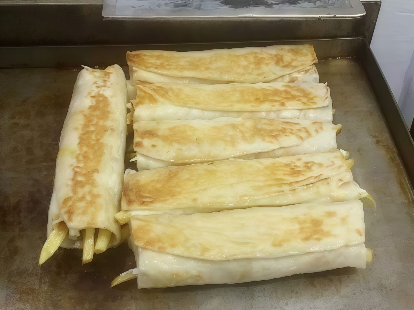 Syrian potato sandwich with mozzarella
