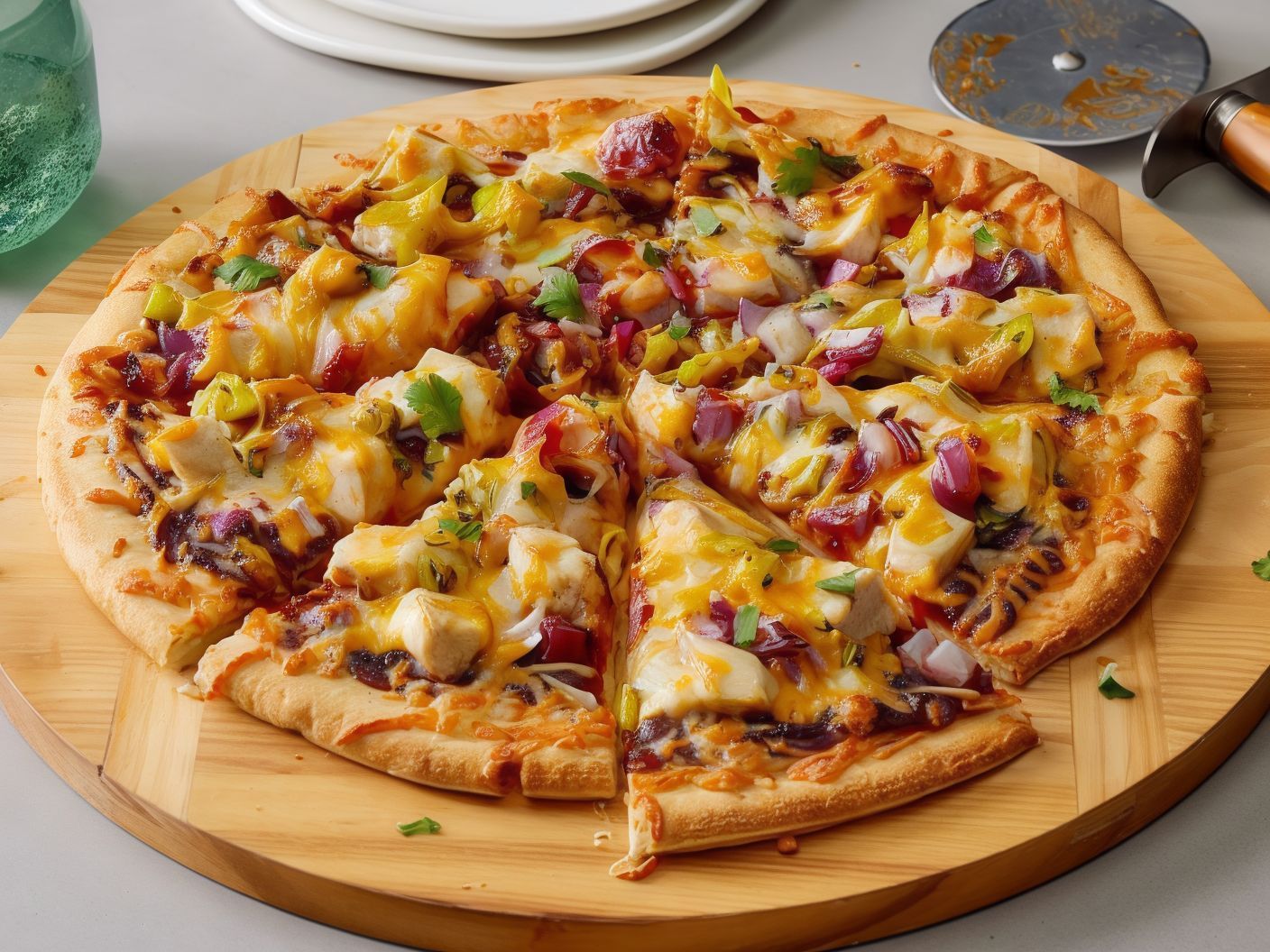 Chicken BBQ pizza
