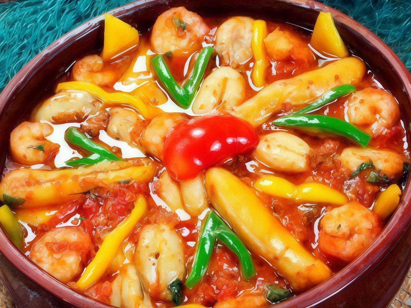 Fish Roe Tagine with Red Sauce