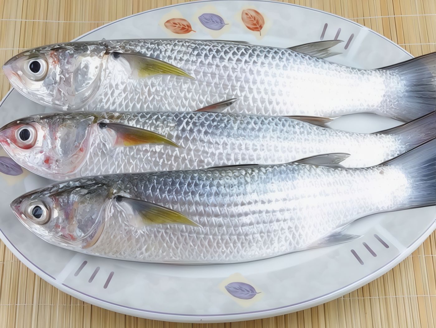 Fresh raw cleaned mullet