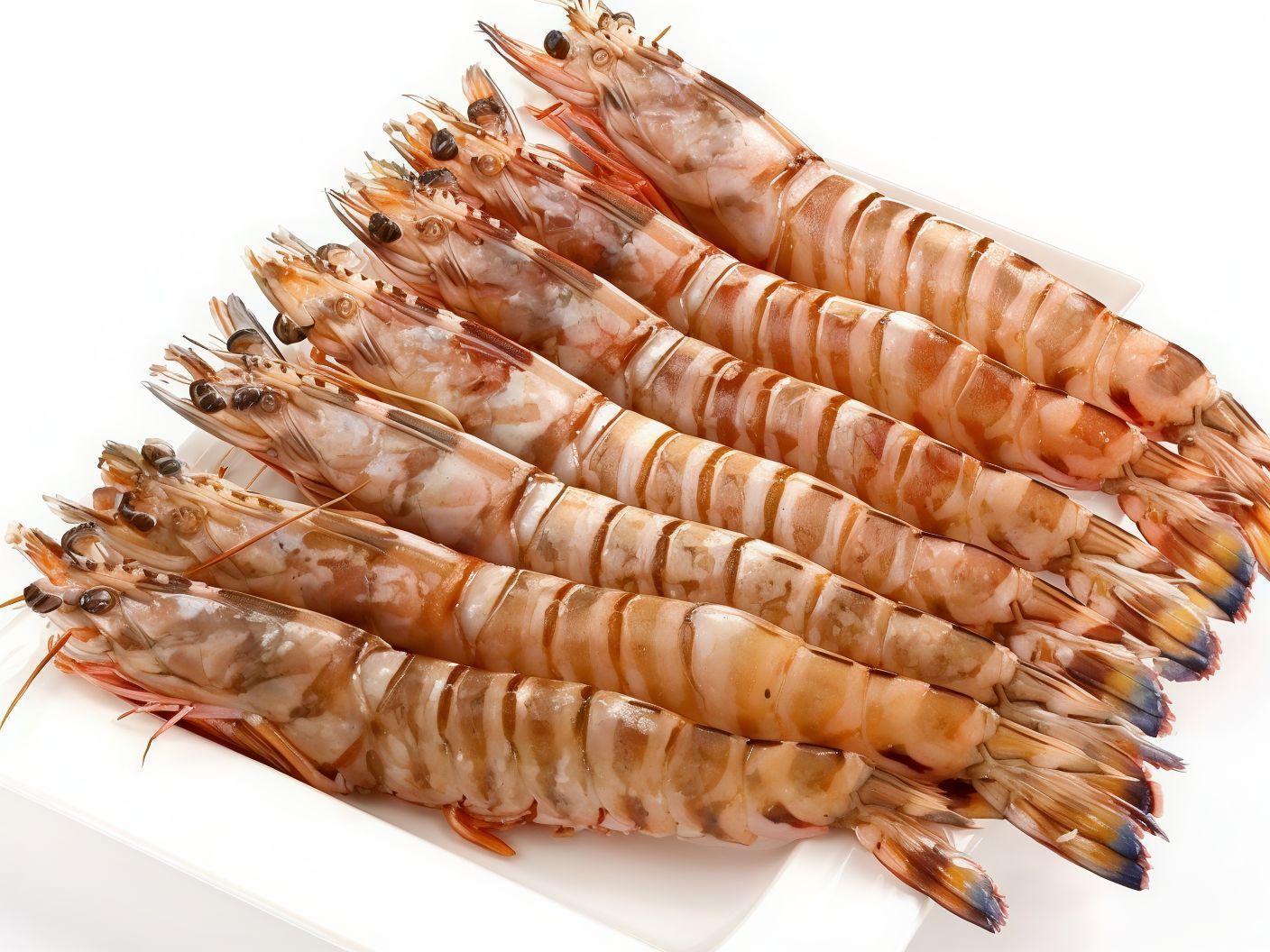 Fresh raw jumbo shrimp