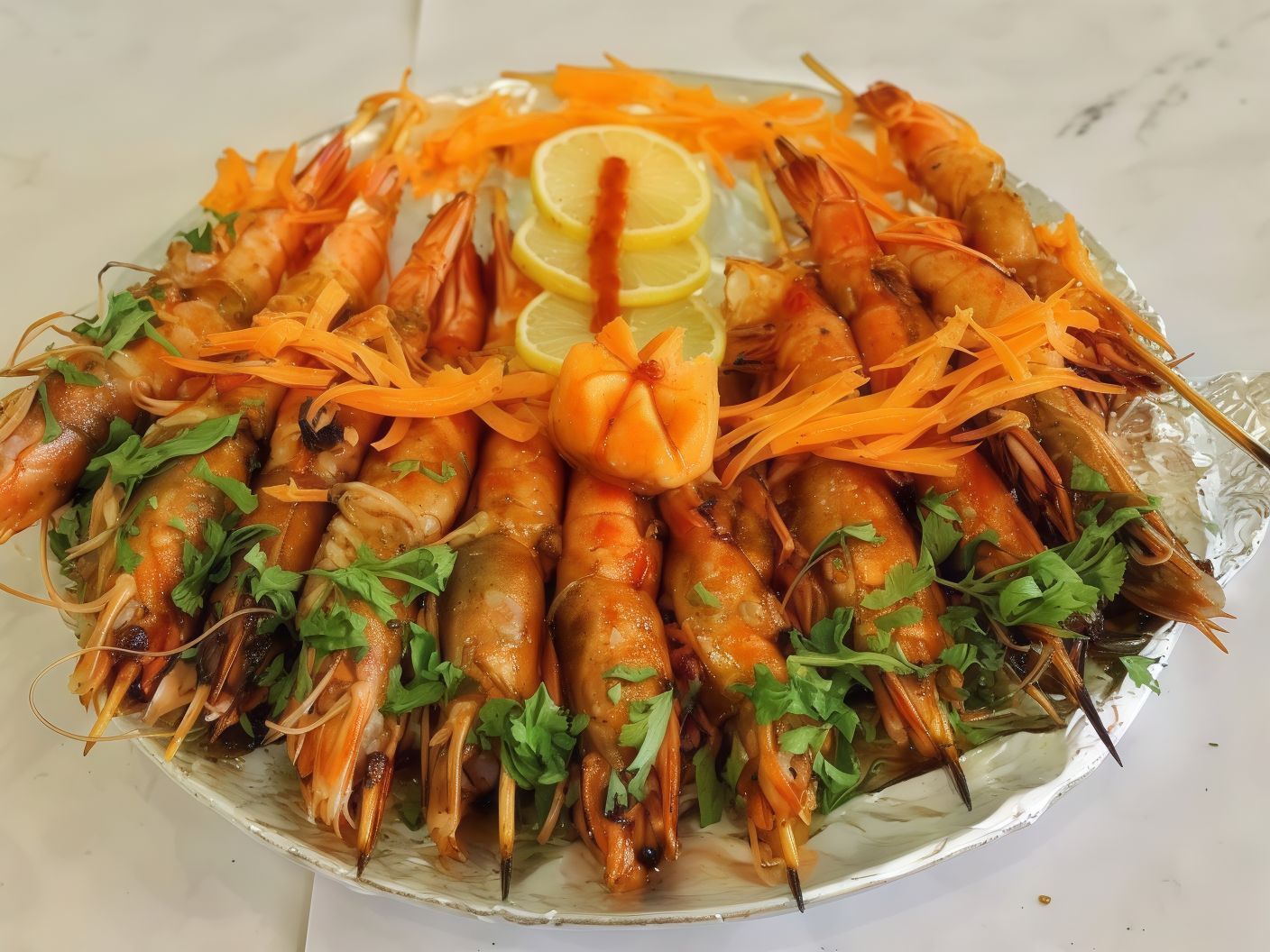 Grilled Large Local Swisse Shrimp