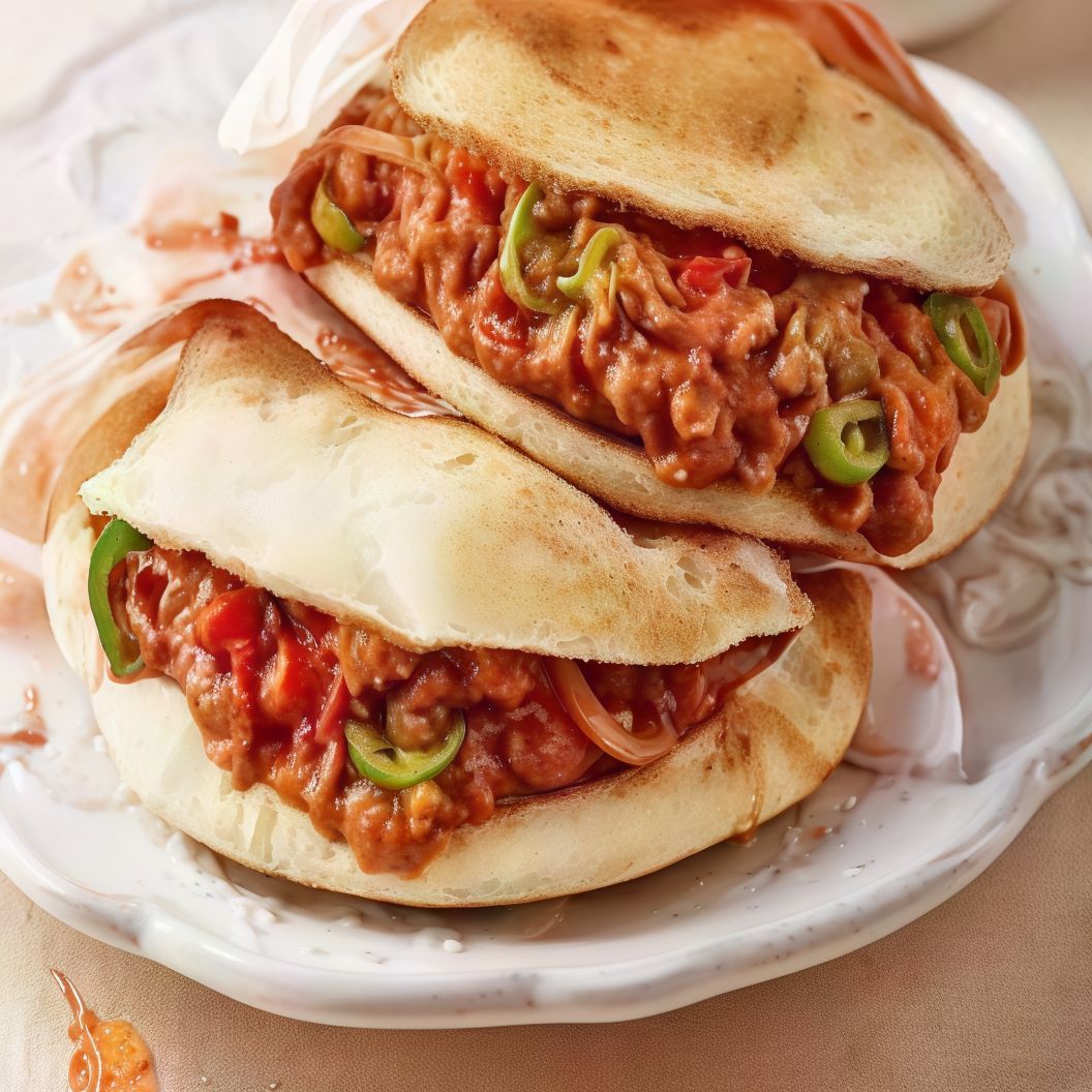 Foul With Red Sauce Sandwich