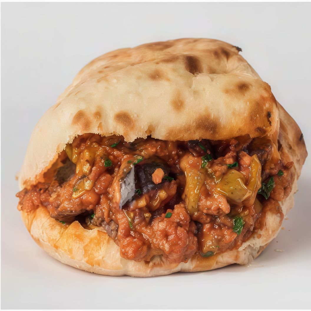 Mesakaa With Meat Sandwich