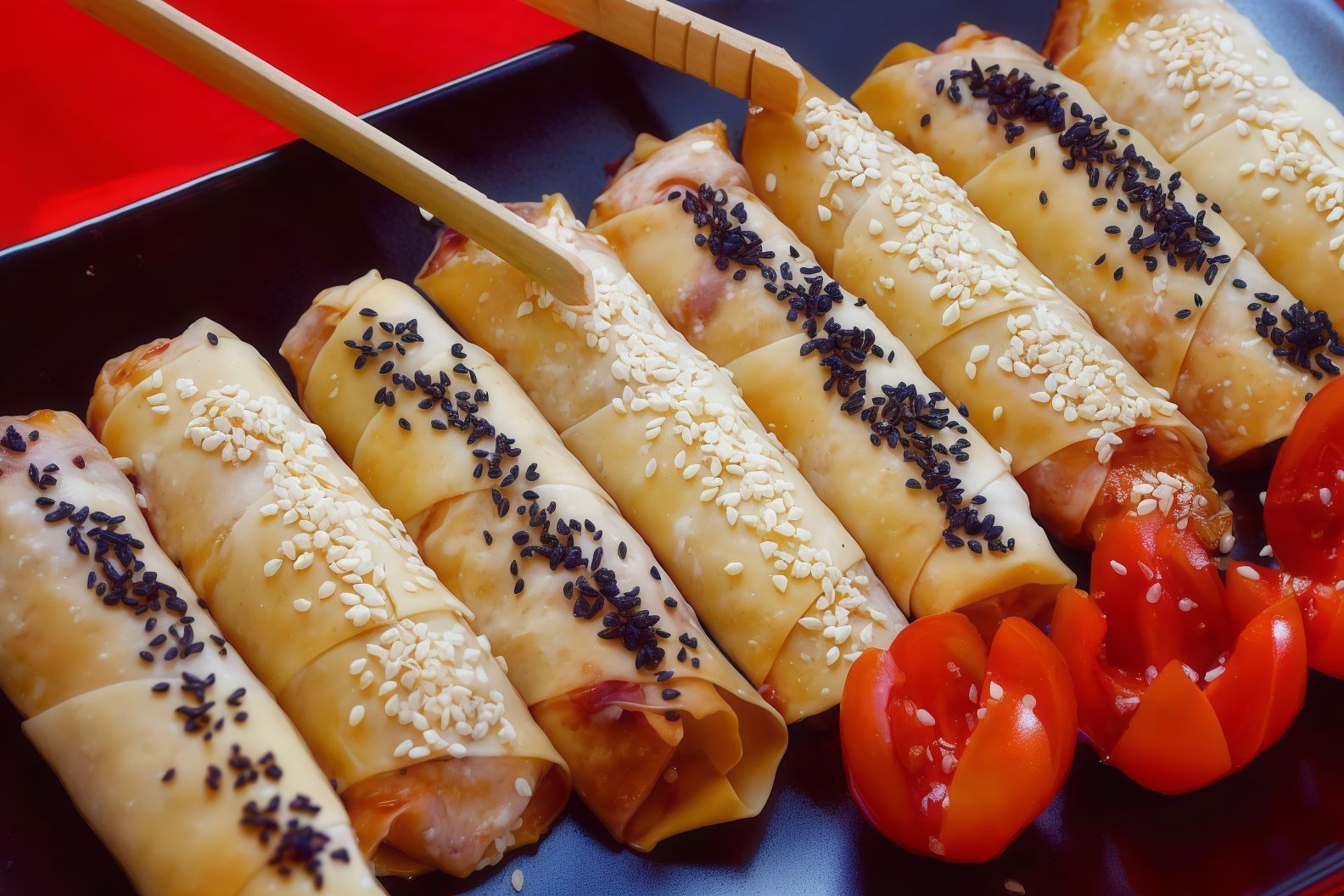 Pastirma and cheese cigar
