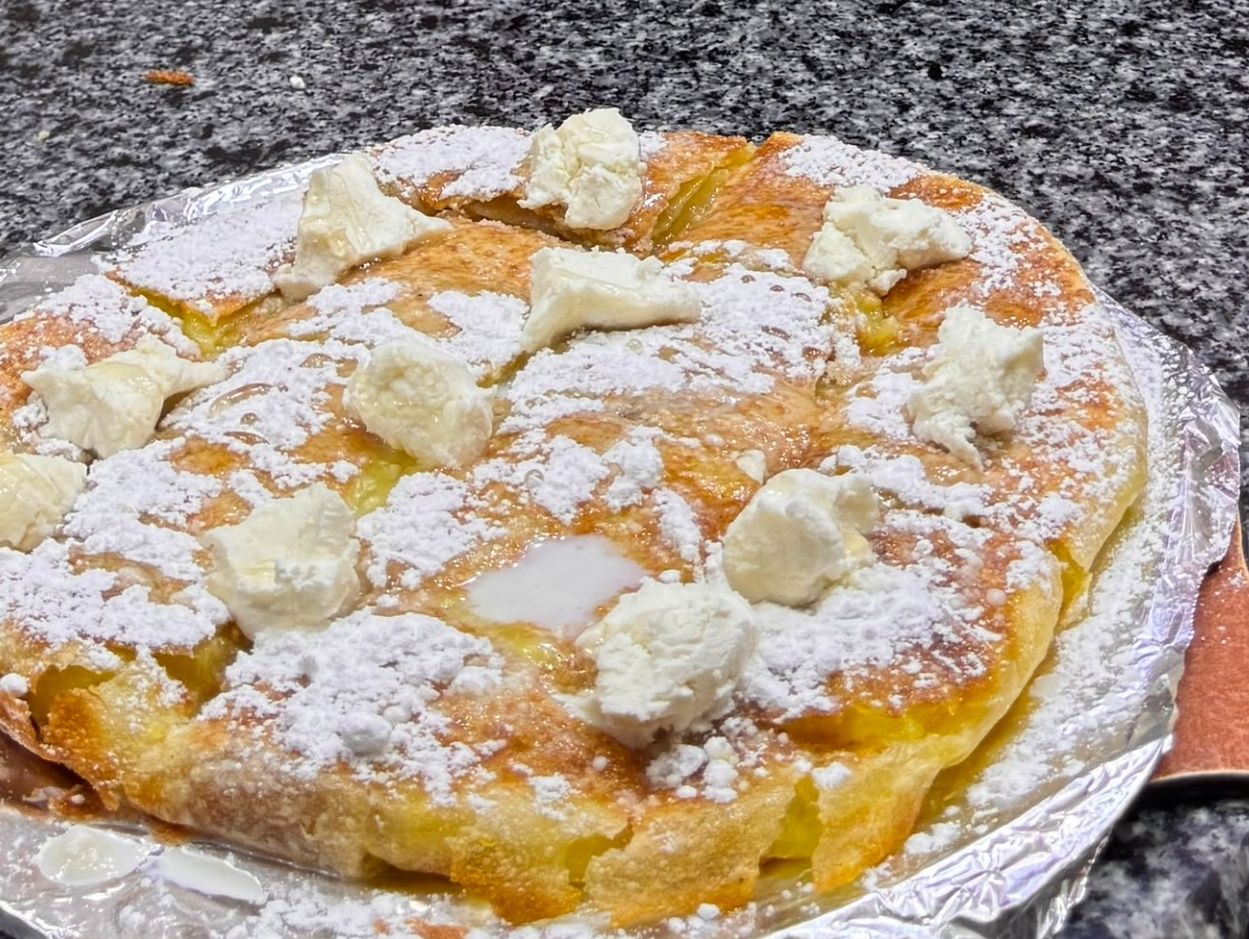 Basbousa with Cream and Honey