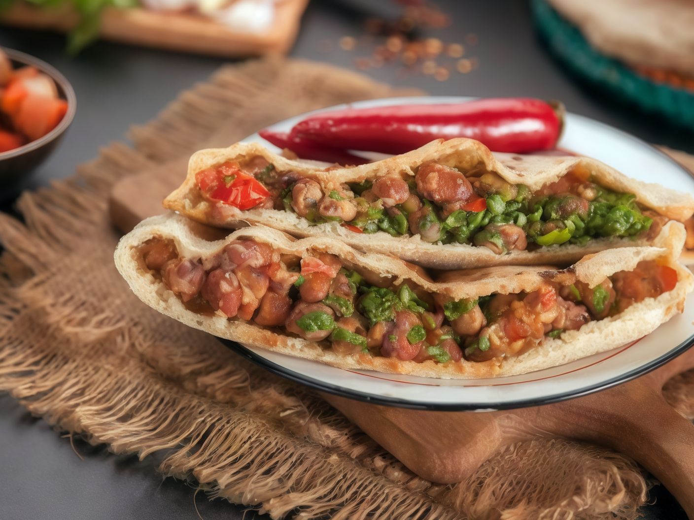 Alexandrian Fava Bean Sandwich