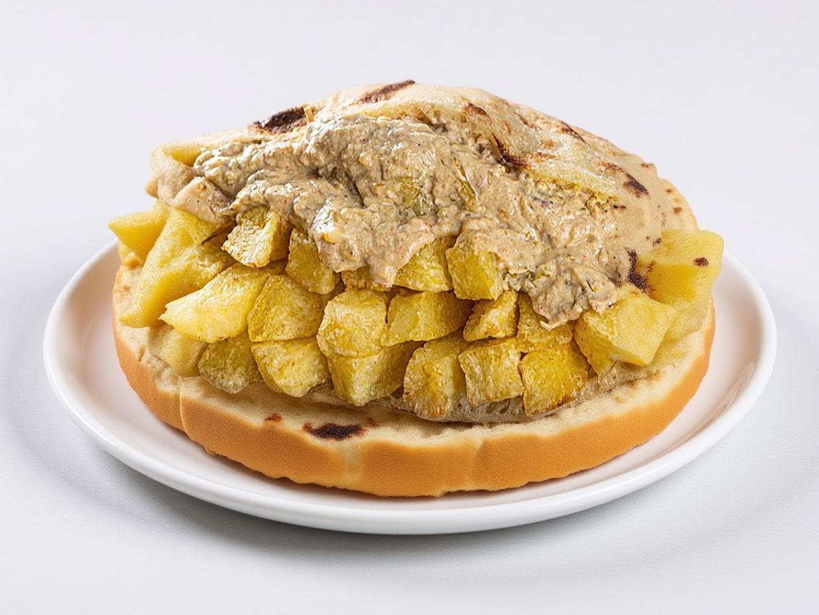 Potato On Baba Ghannoug Sandwich