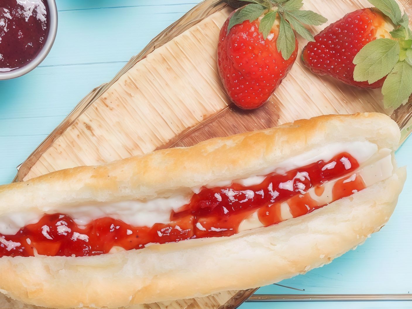Qeshta With Jam Sandwich
