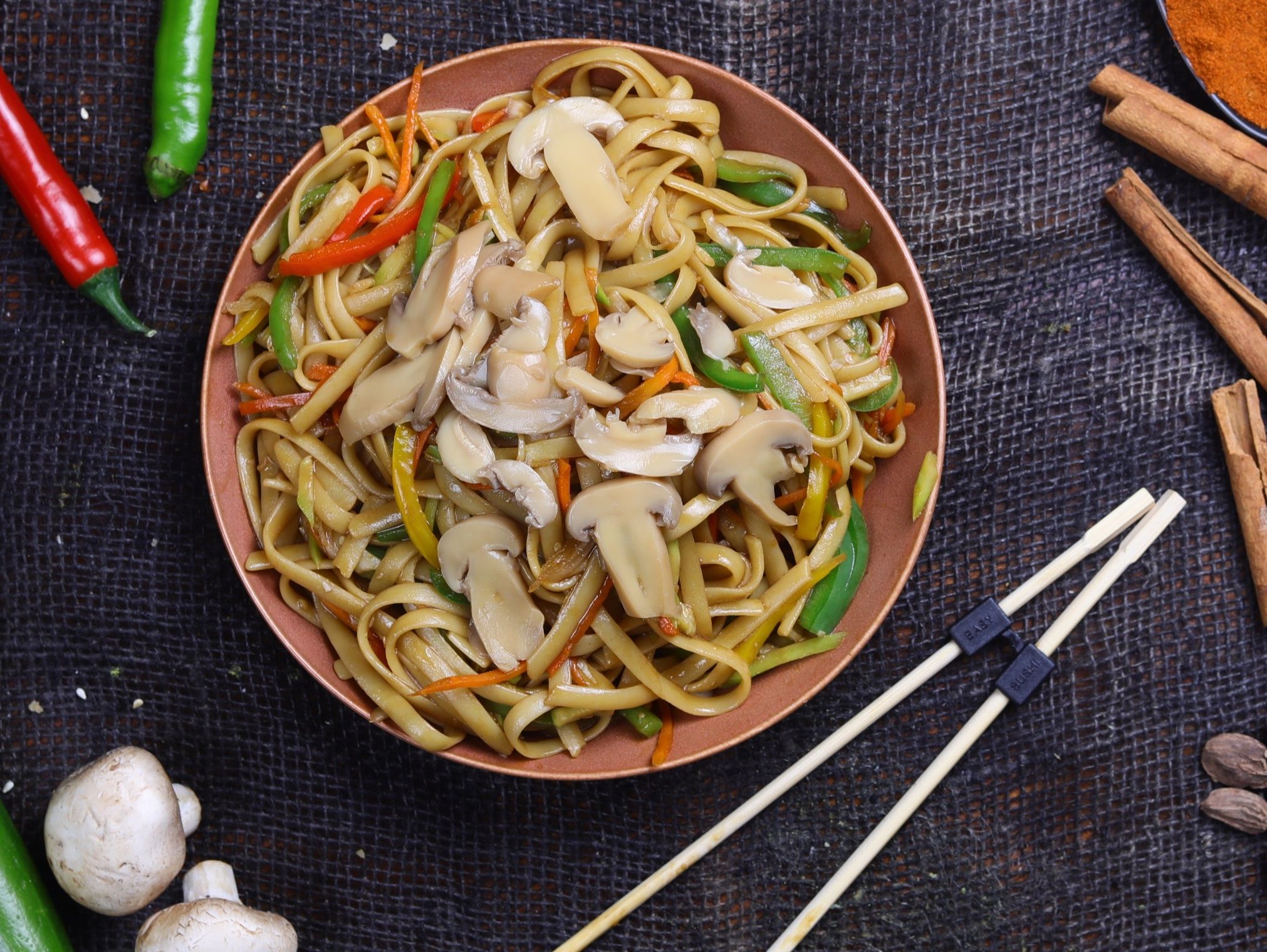 Noodles with Mushrooms - Medium