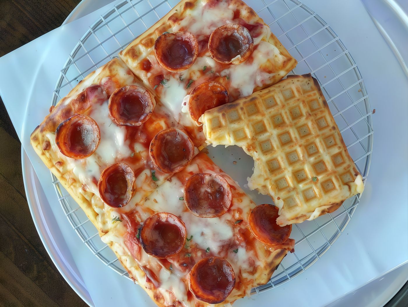 pizza waffle