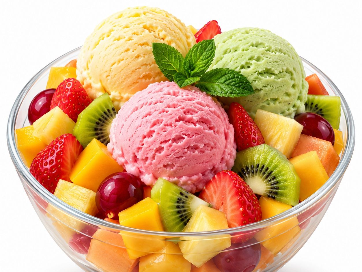 Fruit Salad with Ice Cream
