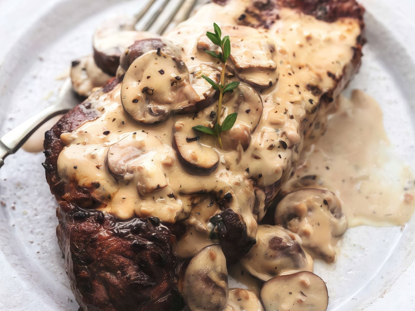 Fillet Plate with Mushroom