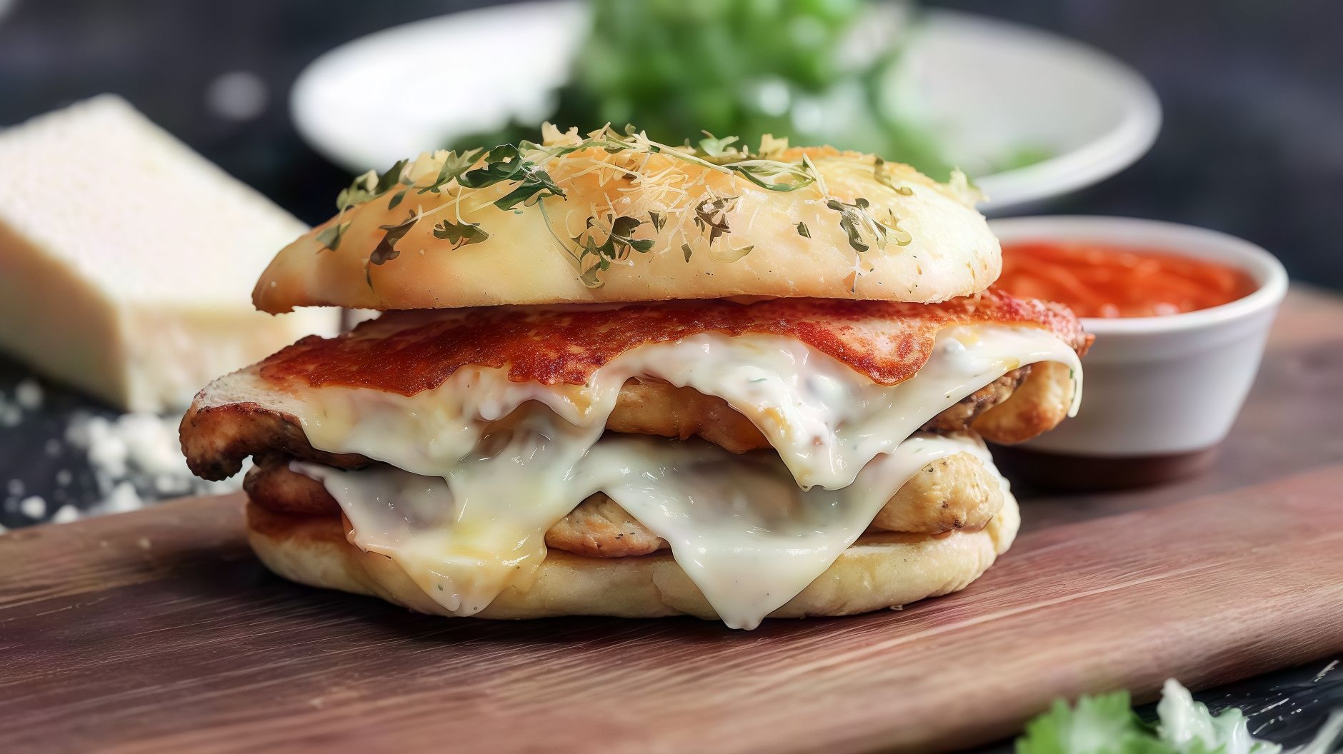 Parmesan Cheese With Chicken Sandwich