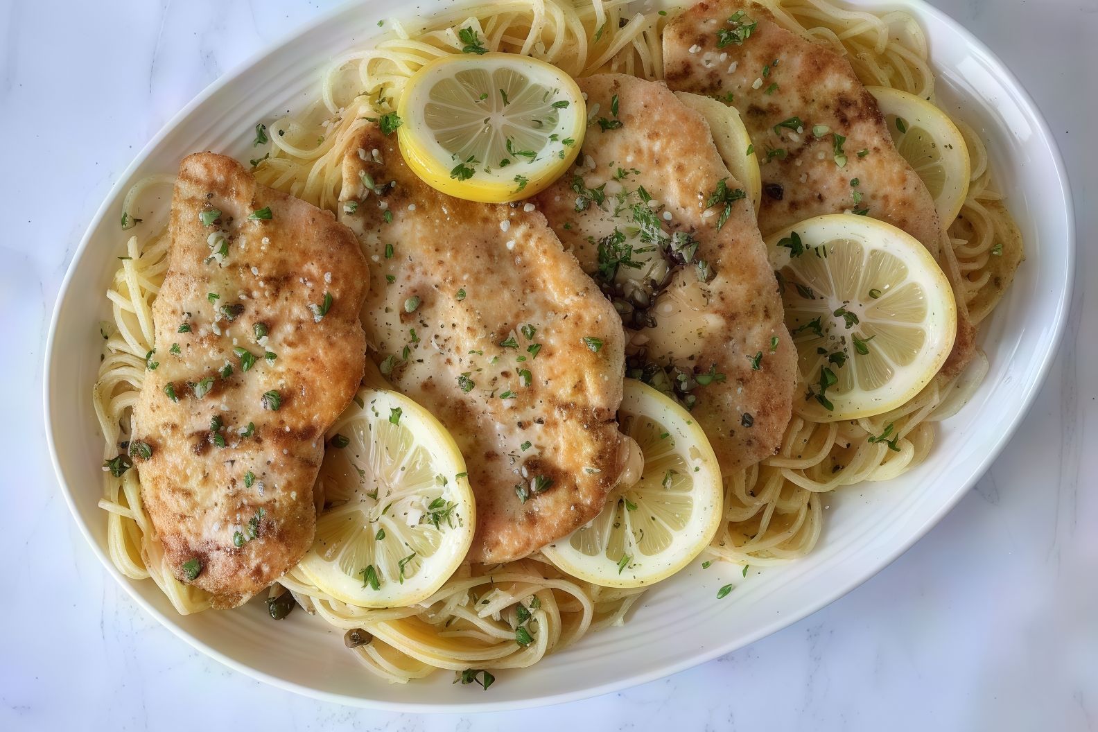 Piccata Milanese Platter