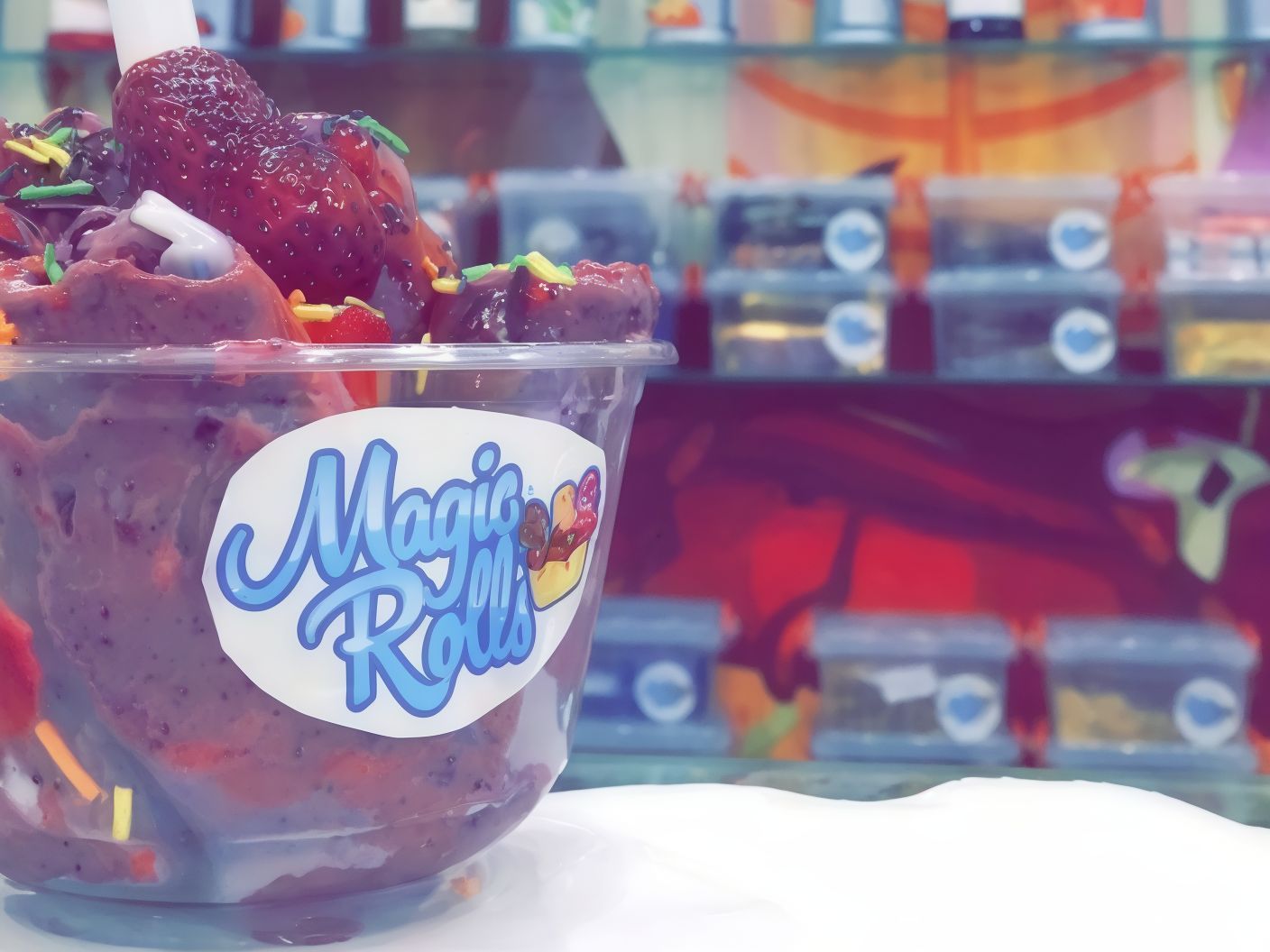 Strawby With Berry Ice Cream Roll
