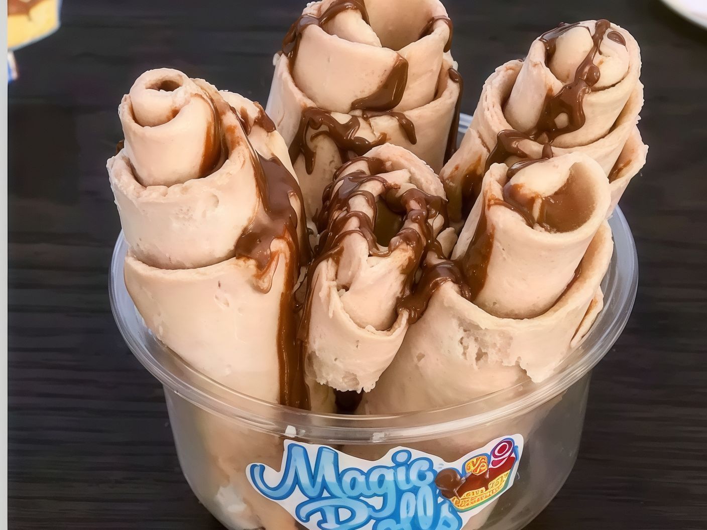 Nutella Chocolate Ice Cream Roll