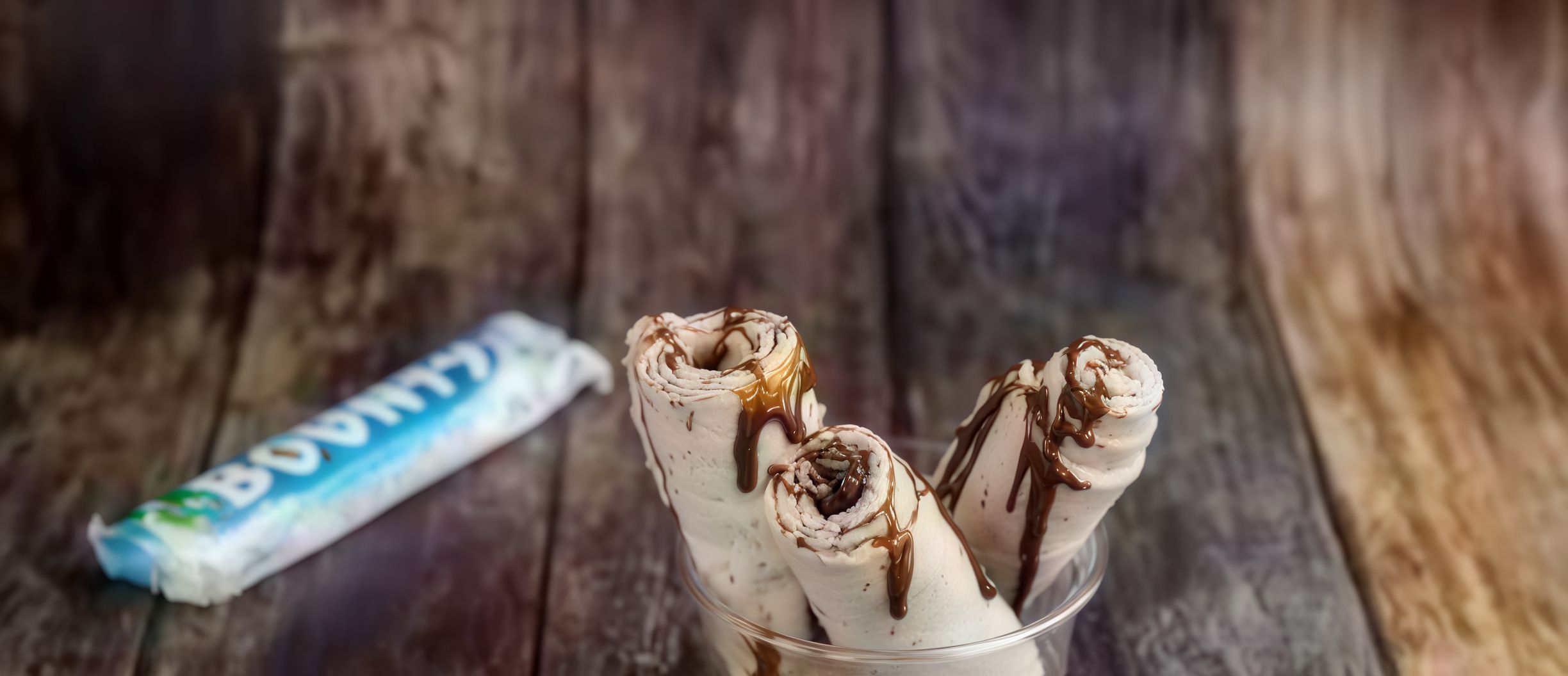 Bounty Chocolate Ice Cream Roll