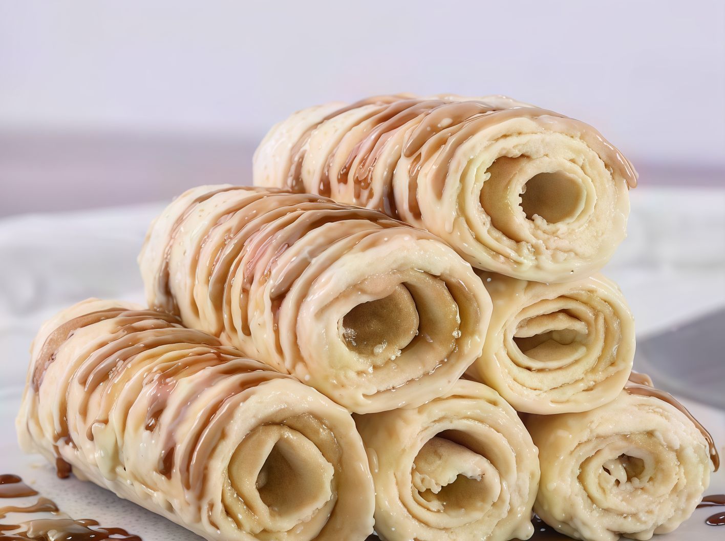Honey And Sesame Paste Ice Cream Roll