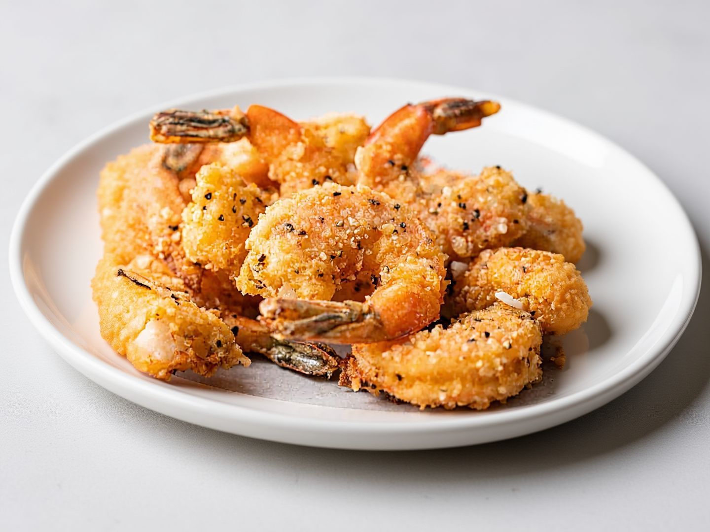 Fried shrimp with head and tail